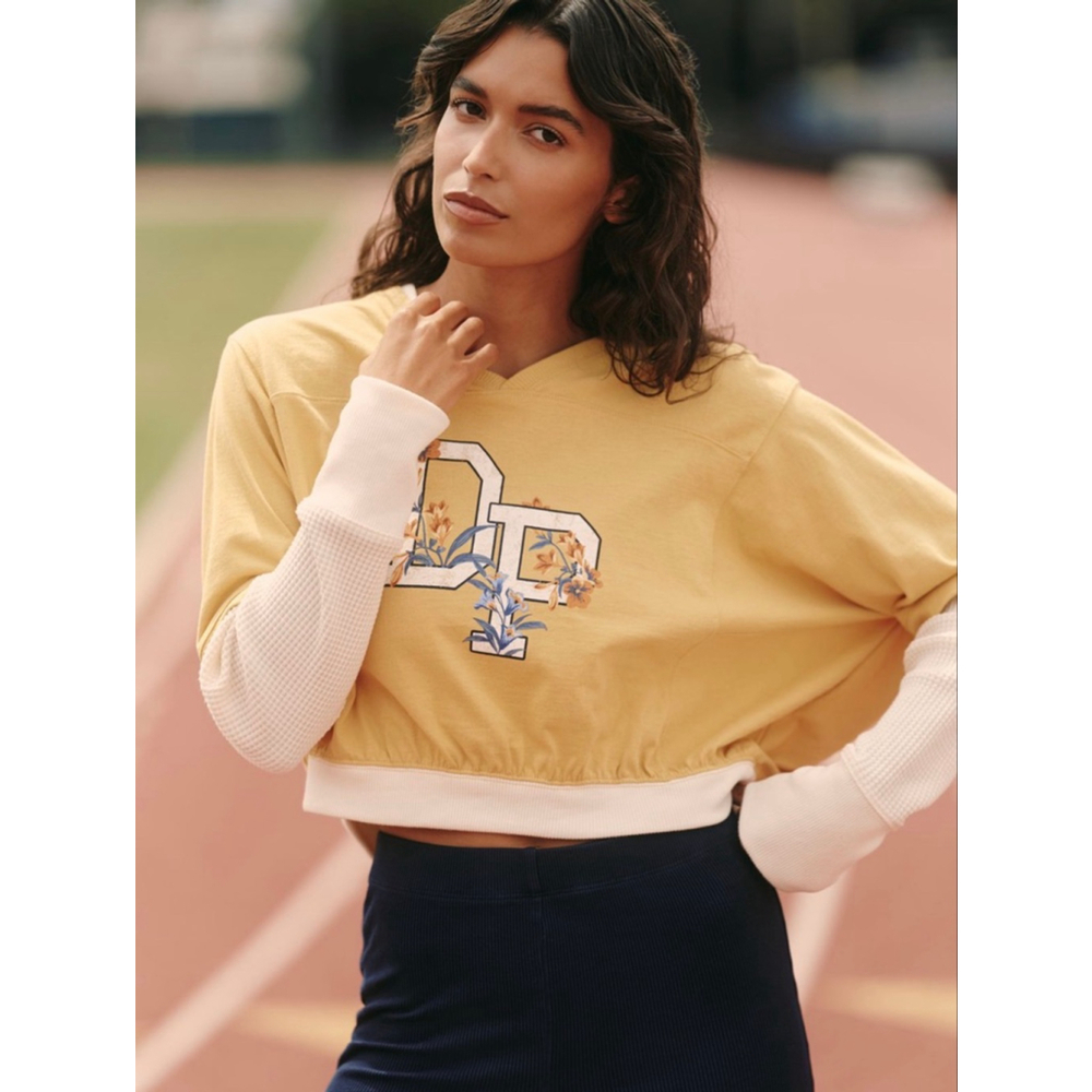 Anthropologie Daily Practice Coin Toss Crop Top size XS